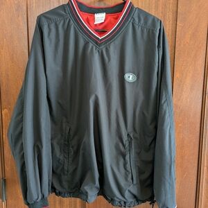 Champion Vintage Pullover Polyester Red And Black Men's Large